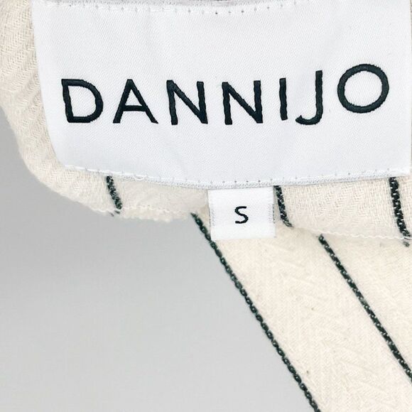 DANNIJO Wide Leg Embroidered Yin Yang Zodiac Cropped Cotton Overalls Jumpsuit - Picture 11 of 14